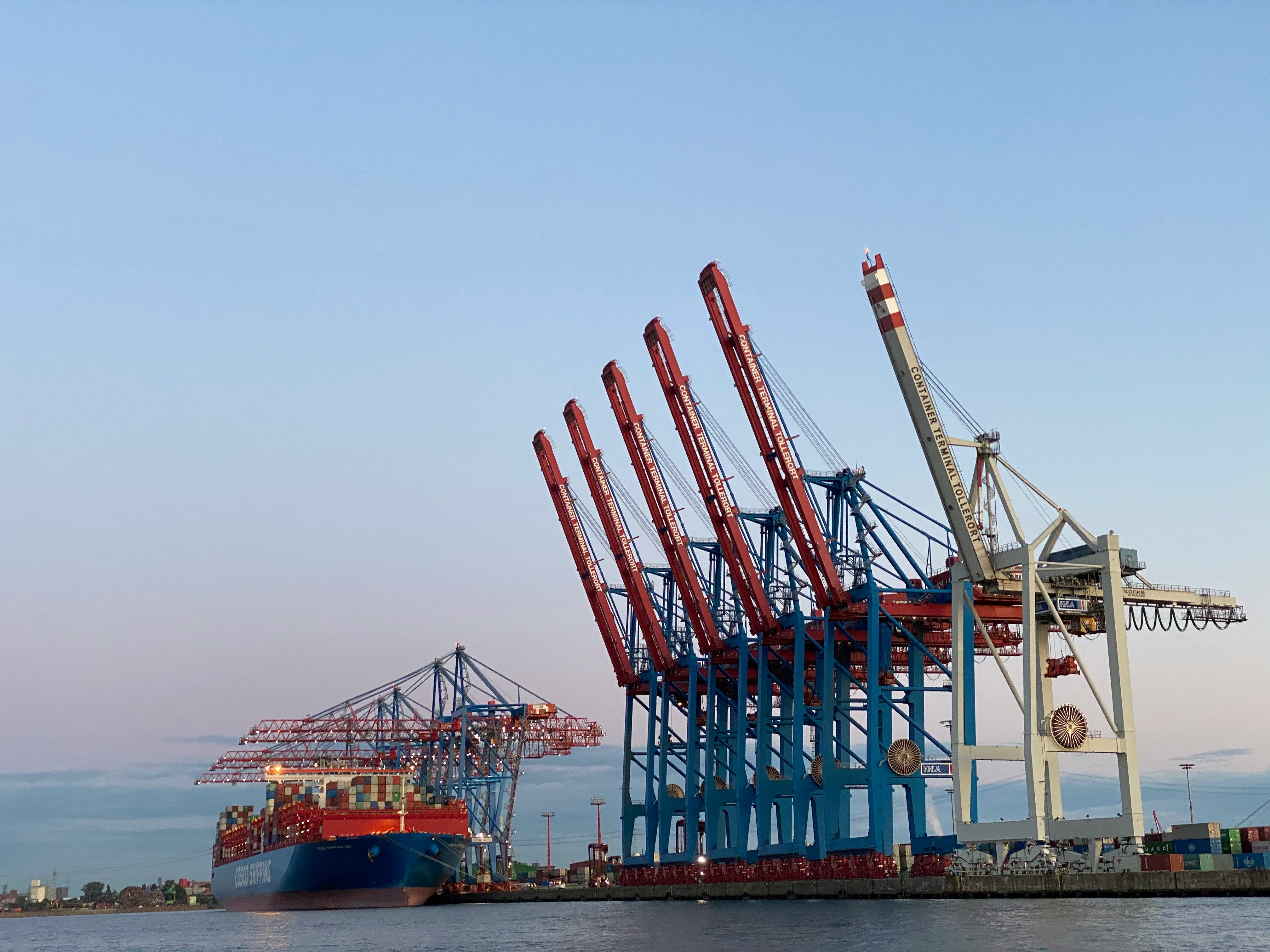 Shipping port at sunset — CAPE Phase 1