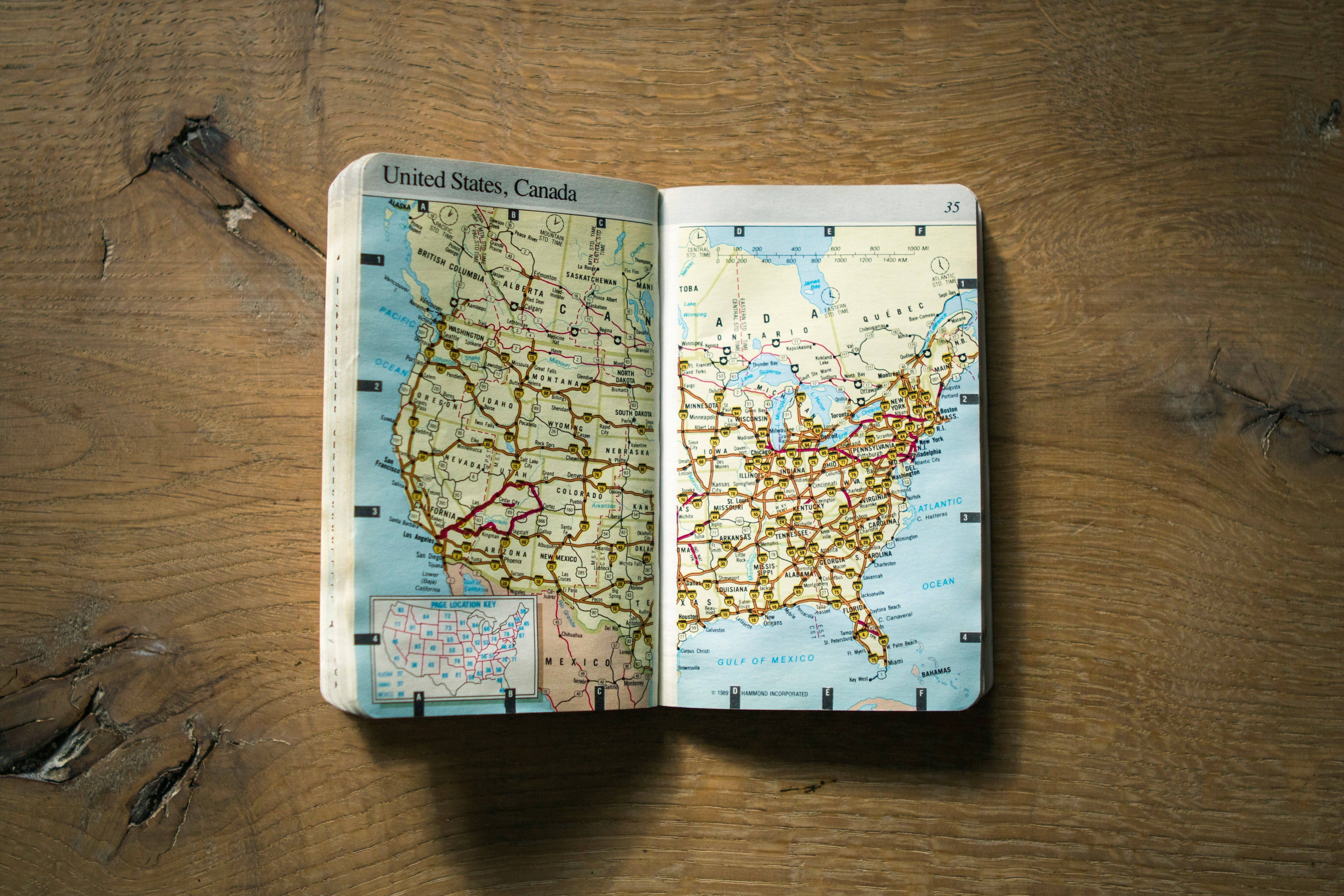 Open guidebook with map — complete guide