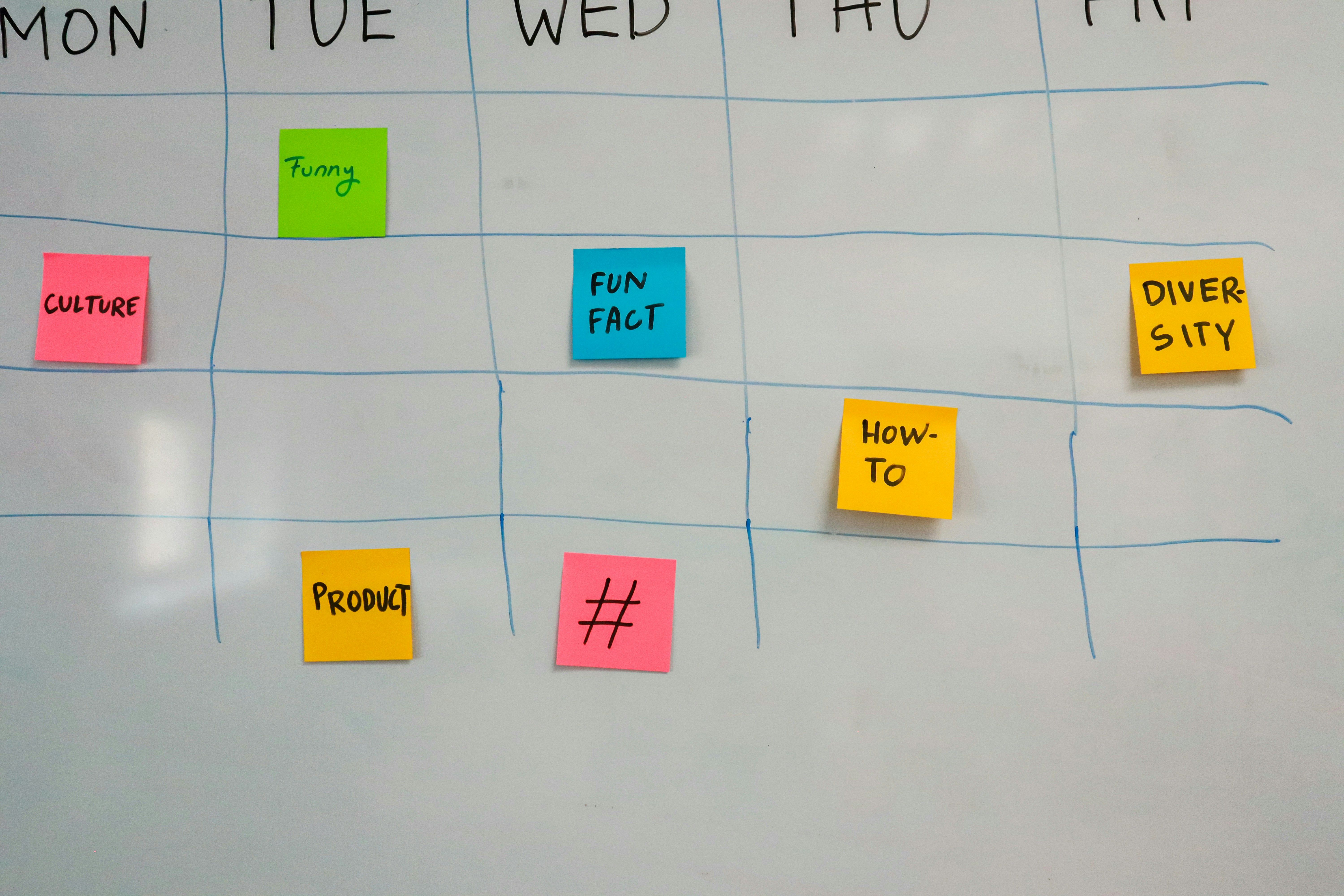 Timeline planning calendar