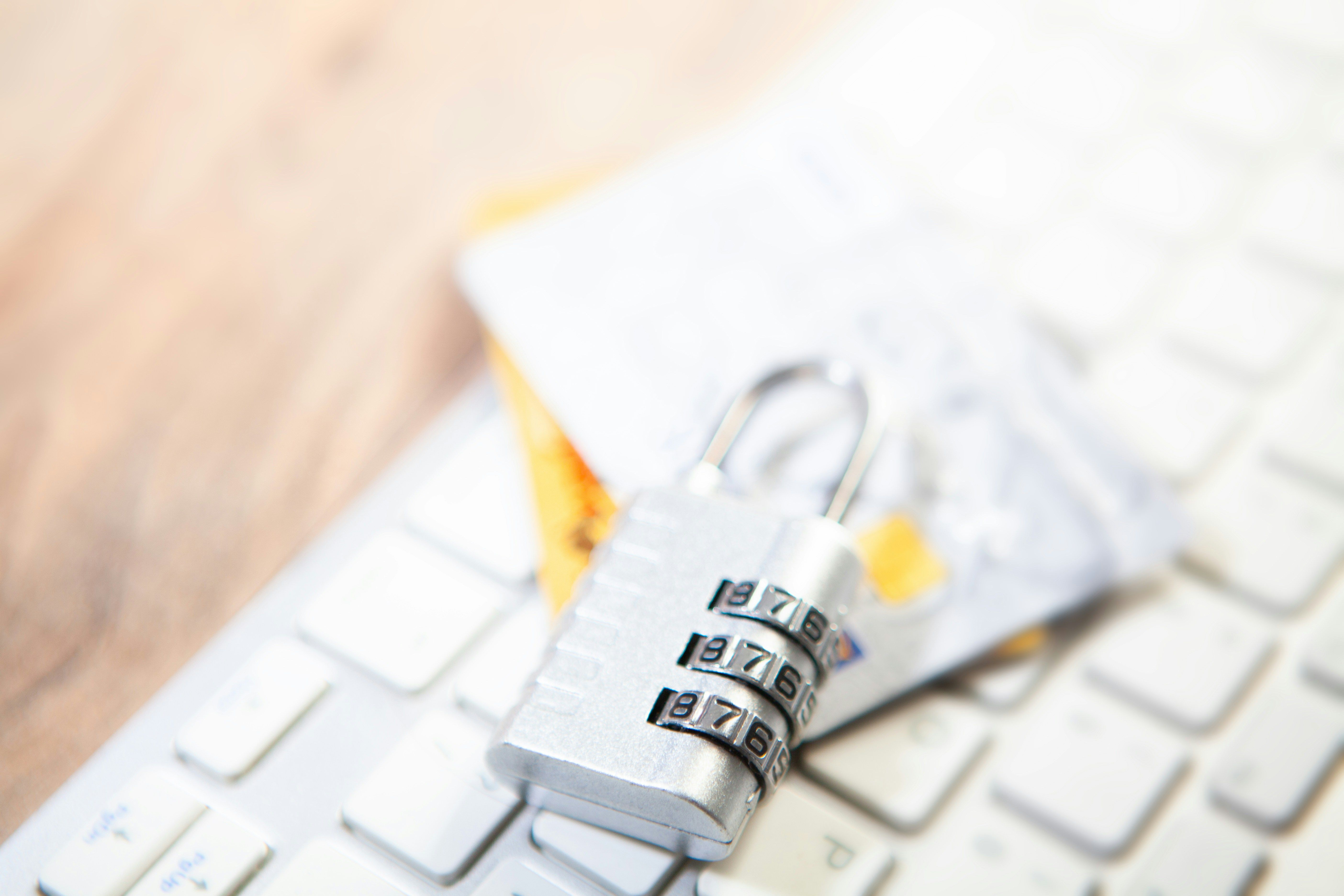 Logging in on a computer keyboard