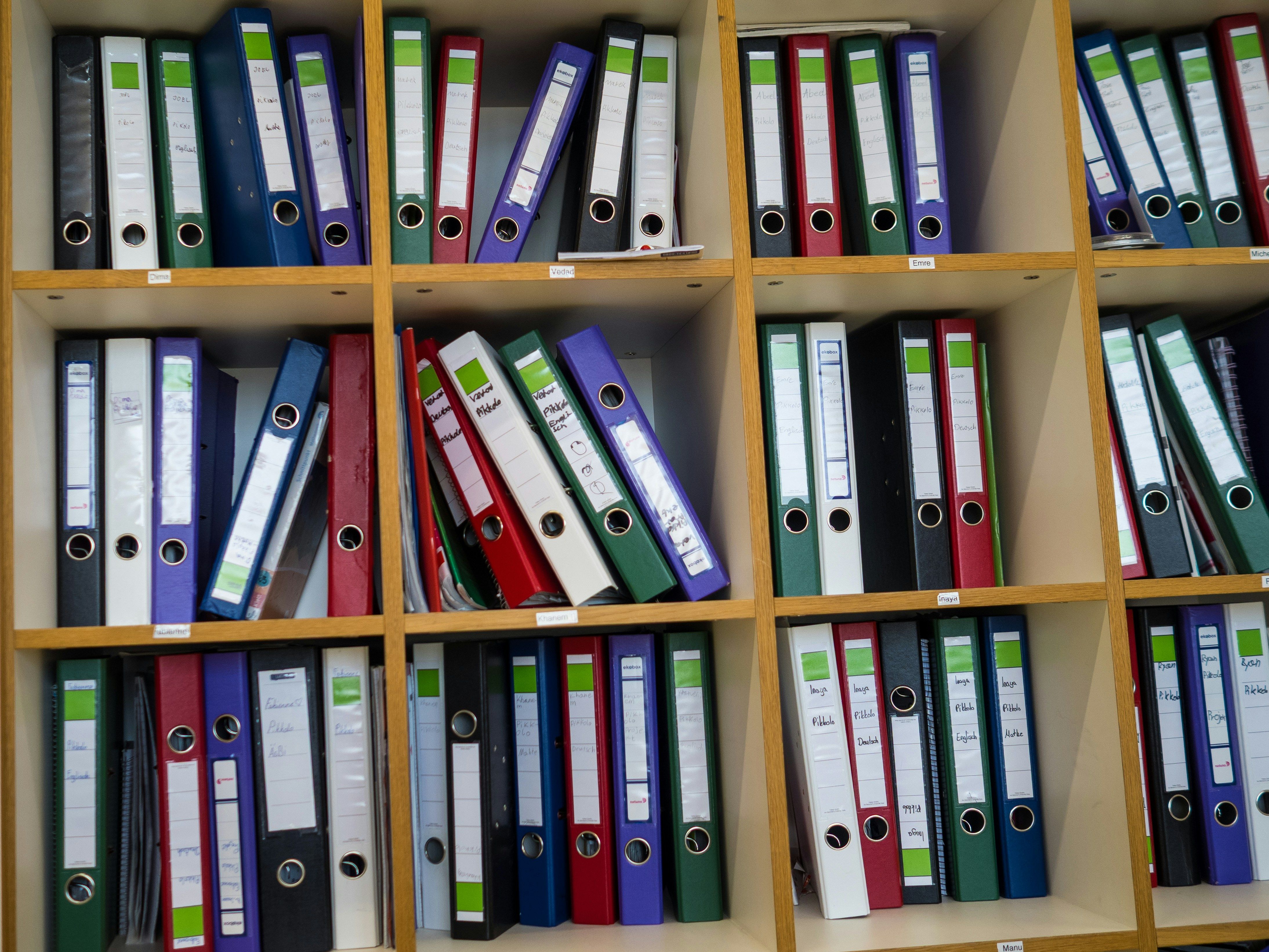 Organized files and folders